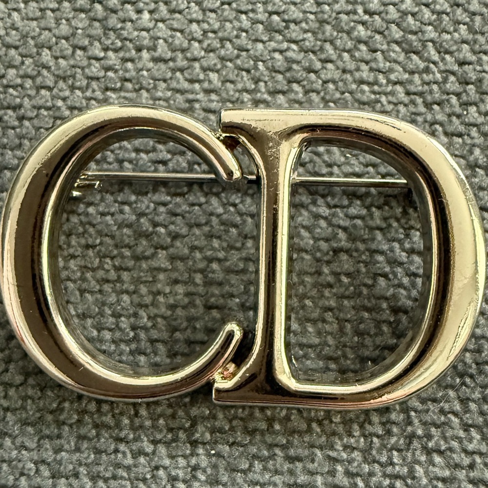 Silver Tone CD Brooch
